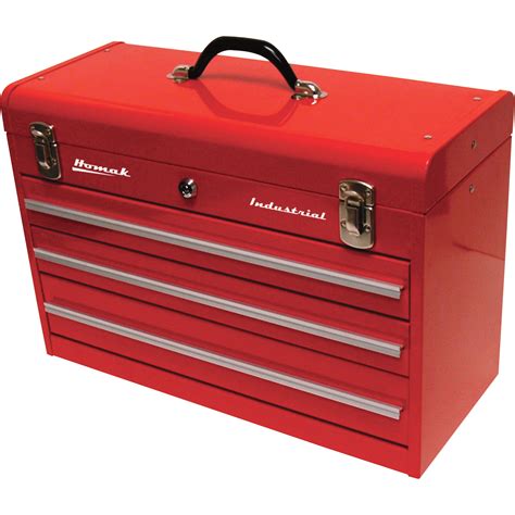 20 wide 3 drawer metal tool box red black|20 tool chest.